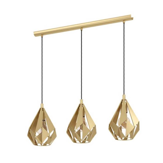 Carlton Gold 3 Light Pendant by Eglo