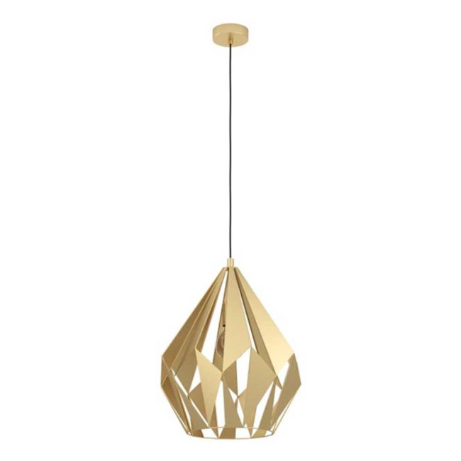 Carlton Gold Medium 1 Light Pendant by Eglo