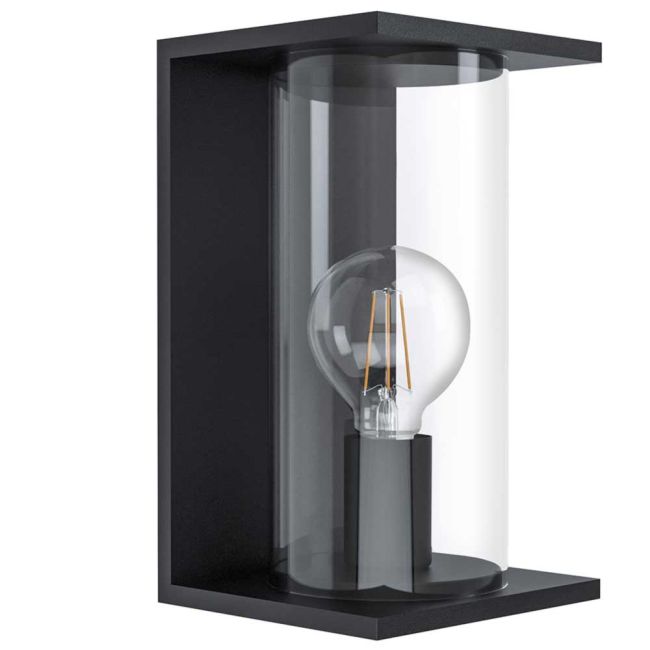 Cascinetta Black Exterior Wall Light by Eglo