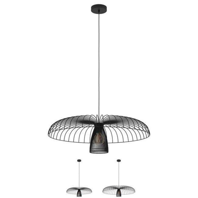 Champerico Black Pendant Light by Eglo