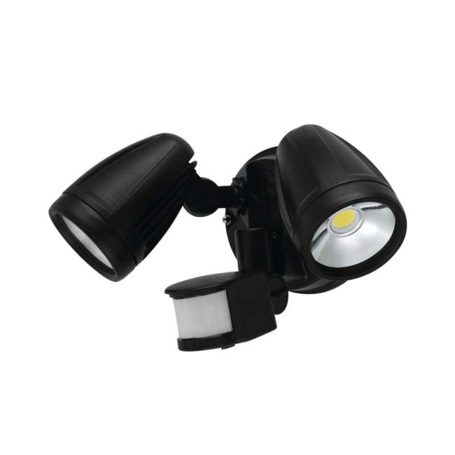 Chopper Black 30W LED 2 Light Exterior Spotlight and Sensor by Eglo