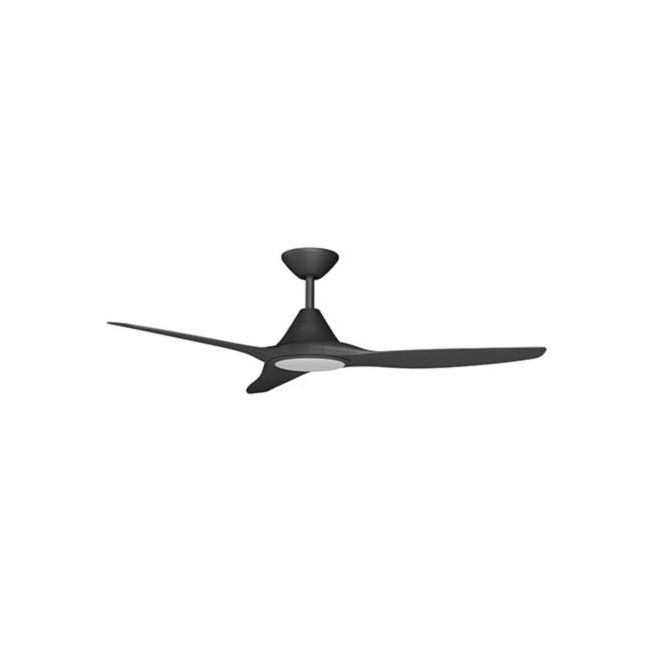 Cloudfan 48" DC Calibo Smart Ceiling Fan with LED Light in Black CFT-348-BK-L