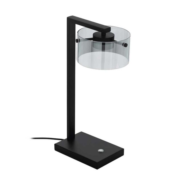 Copillos Black and Black Glass 5.4W LED Table Lamp by Eglo