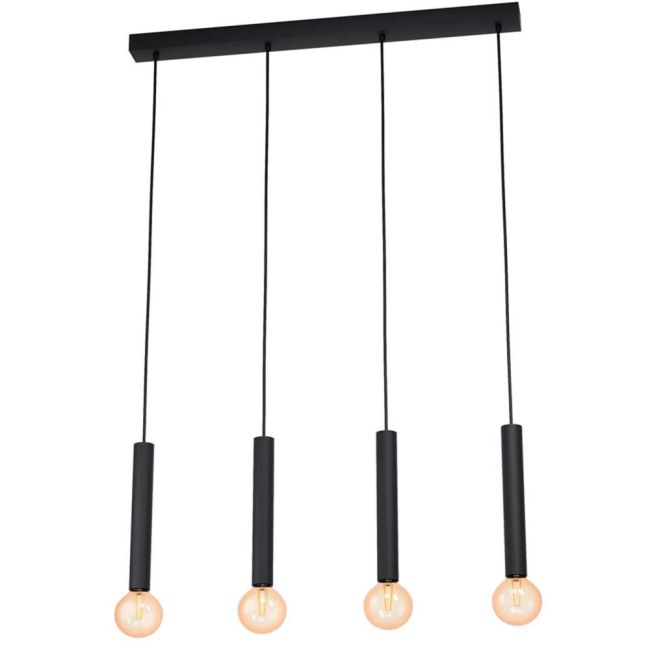 Cortenova Black 4 Light Pendant by Eglo