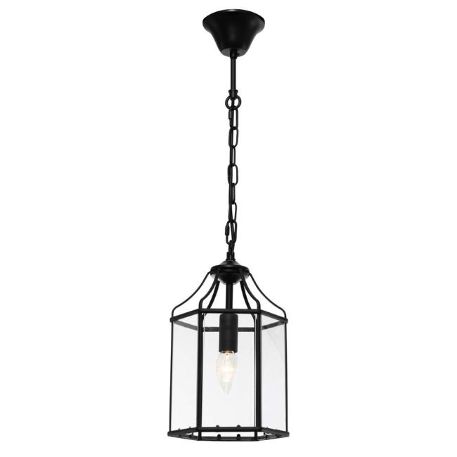 Cougar Lighting Arcadia 1 Light Pendant Black