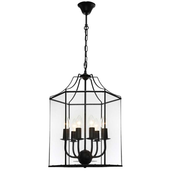 Cougar Lighting Arcadia 6 Light Pendant Black