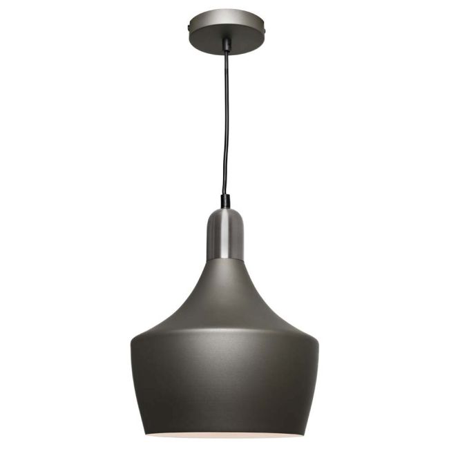 Cougar Lighting Bevo Pendant Charcoal with Satin Chrome