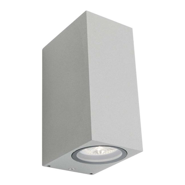Cougar Lighting Brugge Exterior 2 Light LED Up Down Wall Light in Silver