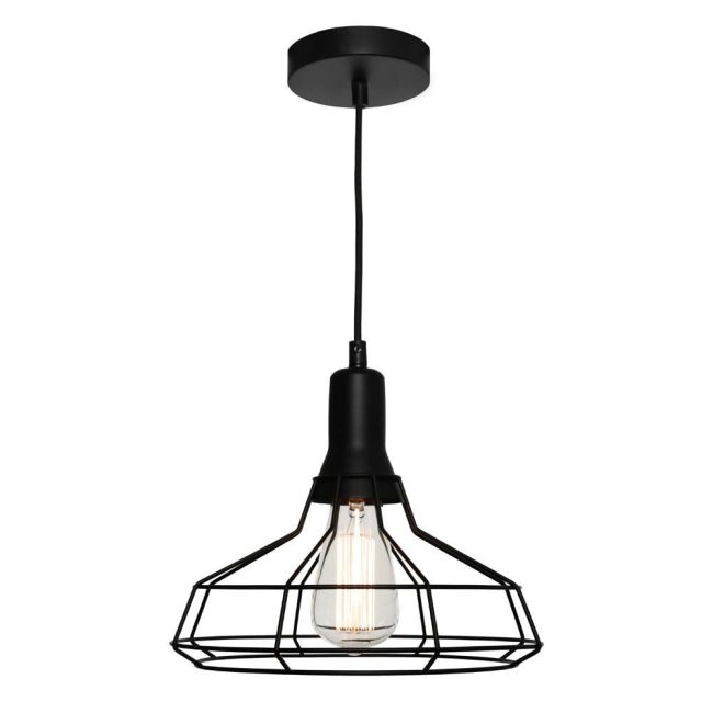 Cougar Lighting Cage Medium Pendant Light in Black