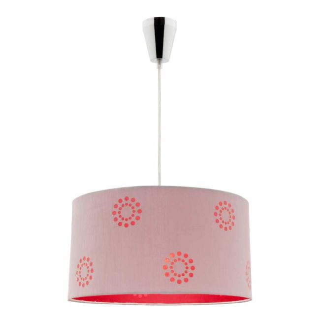 Cougar Lighting Fabian Pendant Light in Red and Silver
