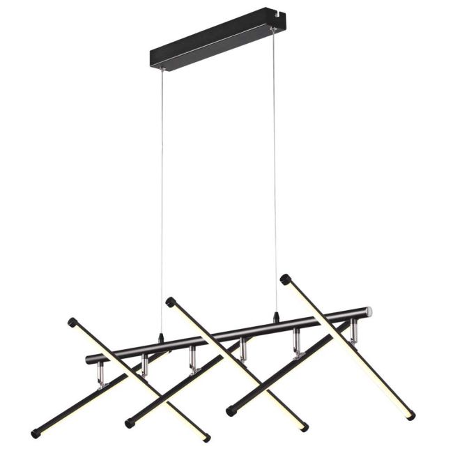 Cougar Lighting Metrix LED 6 Light Pendant Black