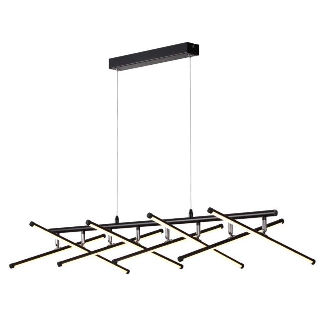 Cougar Lighting Metrix LED 8 Light Pendant Black