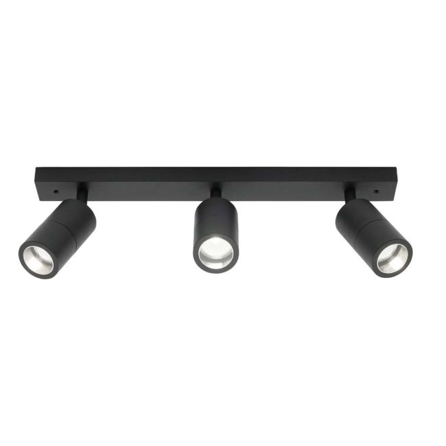 Cougar Lighting Stockholm Exterior 3 Light Rail Spotlight Black