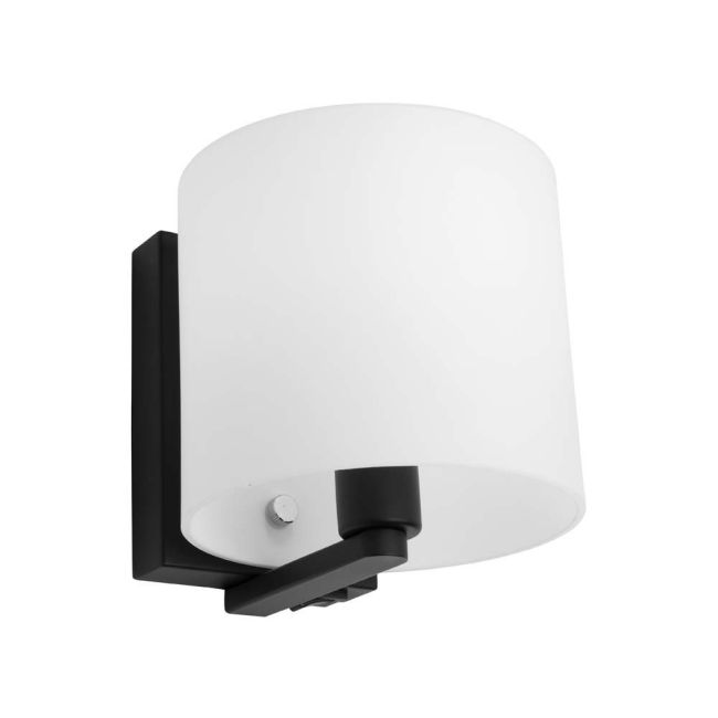 Cougar Lighting Tida Wall Light Black with Opal Glass
