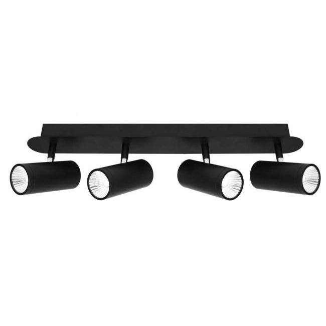 Cougar Lighting Urban 4 Light 20W 4000K Rail Spotlight Black