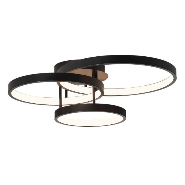 Cougar Lighting Zola 3 84W LED Light Close To Ceiling Light Black