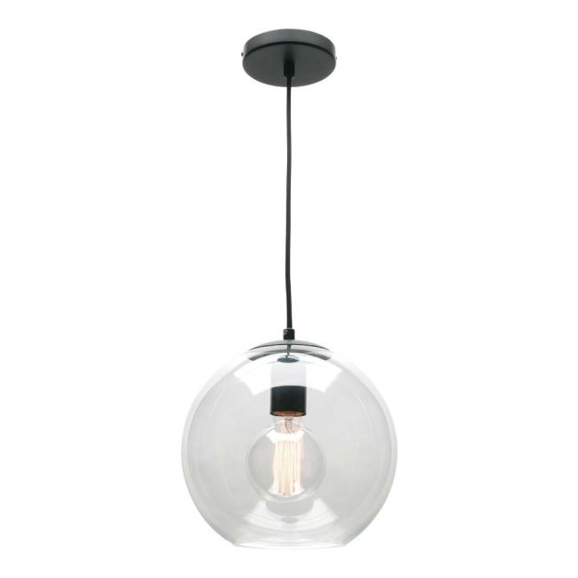 Cougar Lighting Orpheus Pendant Small Black with Clear Glass