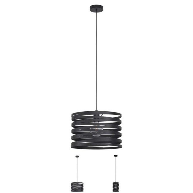 Cremella Black Pendant Light by Eglo