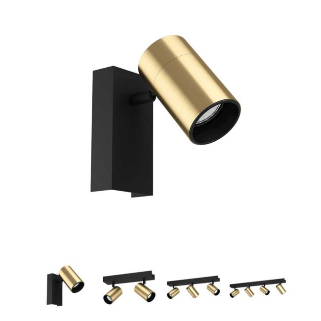 Cumaribo Black and Matt Brass Spotlight by Eglo