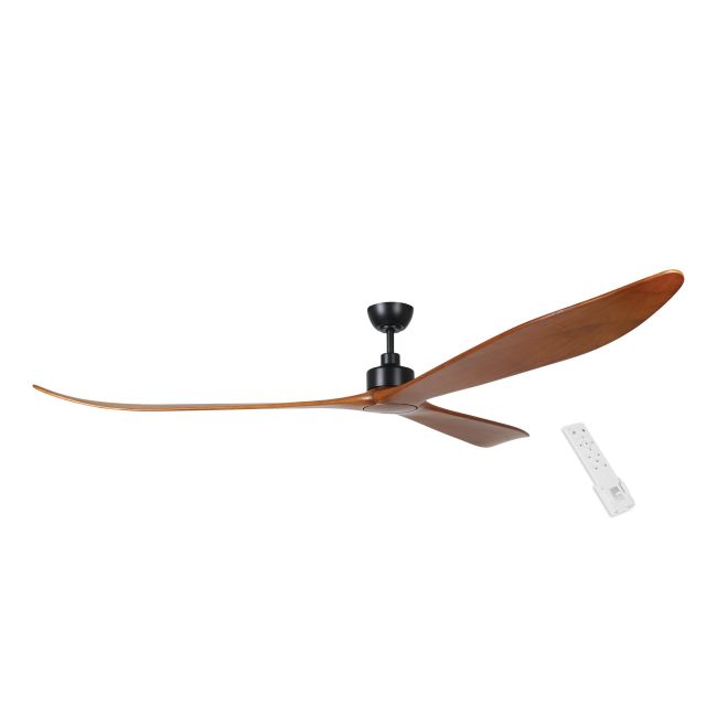 Currumbin DC 100" Black with Merbau Ceiling Fan by Eglo 20619428