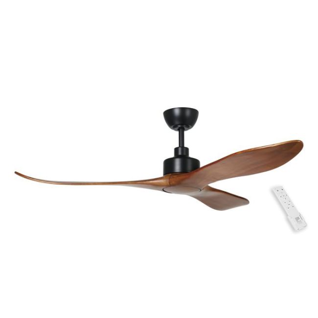 Currumbin DC 60" Black with Merbau Ceiling Fan by Eglo 20619228