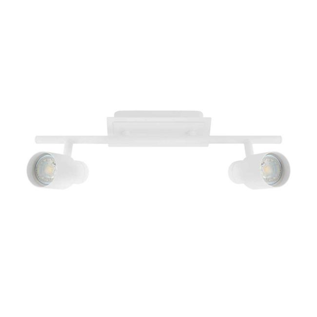 Davida 2 1 White GU10 2 Light LED Spotlight by Eglo