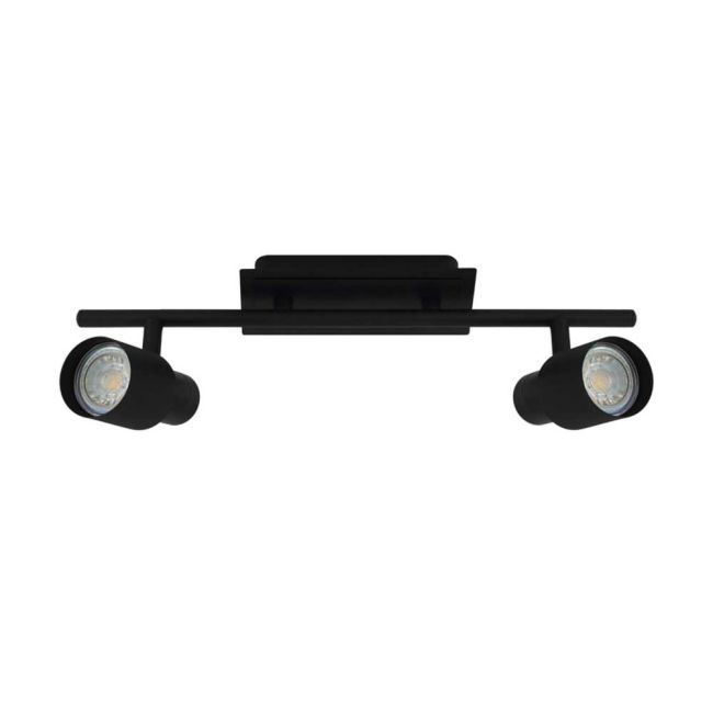 Davida 2 Black GU10 2 Light LED Spotlight by Eglo