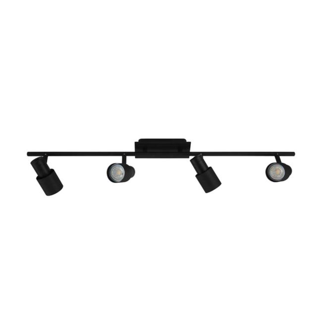 Davida 2 Black GU10 4 Light LED Spotlight by Eglo