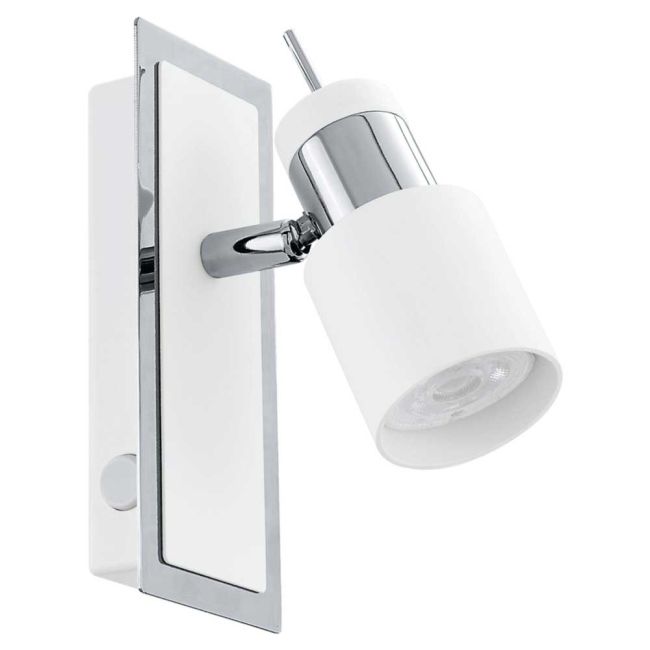 Davida White and Chrome GU10 1 Light LED Spotlight by Eglo