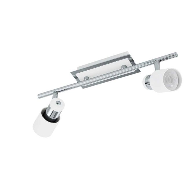 Davida White and Chrome GU10 2 Light LED Spotlight by Eglo