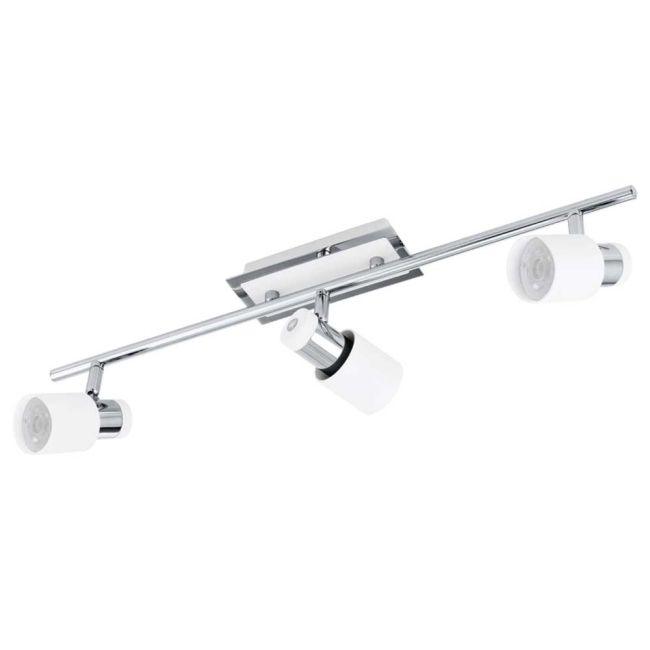 Davida White and Chrome GU10 3 Light LED Spotlight by Eglo