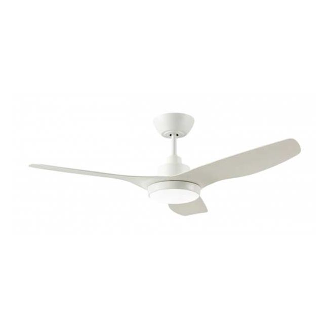 DC3 48" DC Ventair Wall Control Ceiling Fan with LED Light in White DC31203WH-LWC