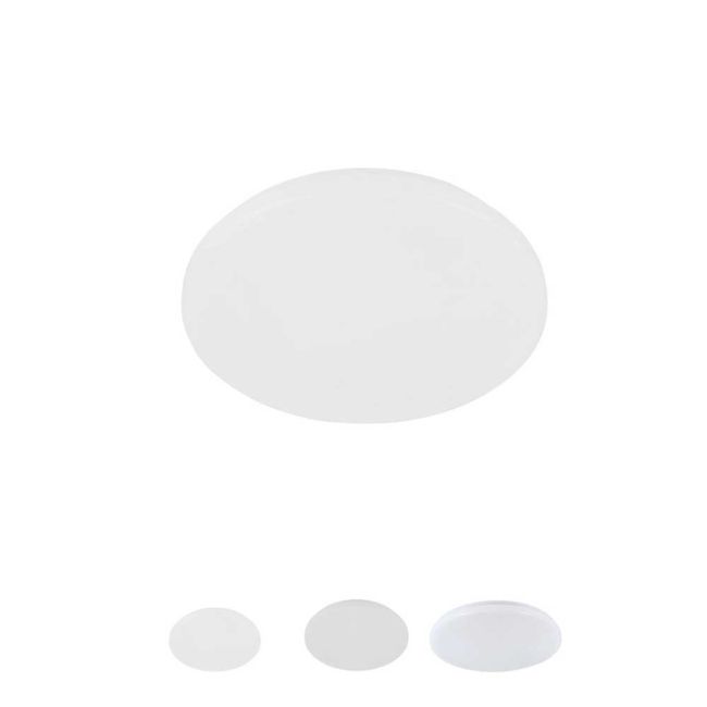 Diego Tricolour LED Oyster Light in White by Eglo