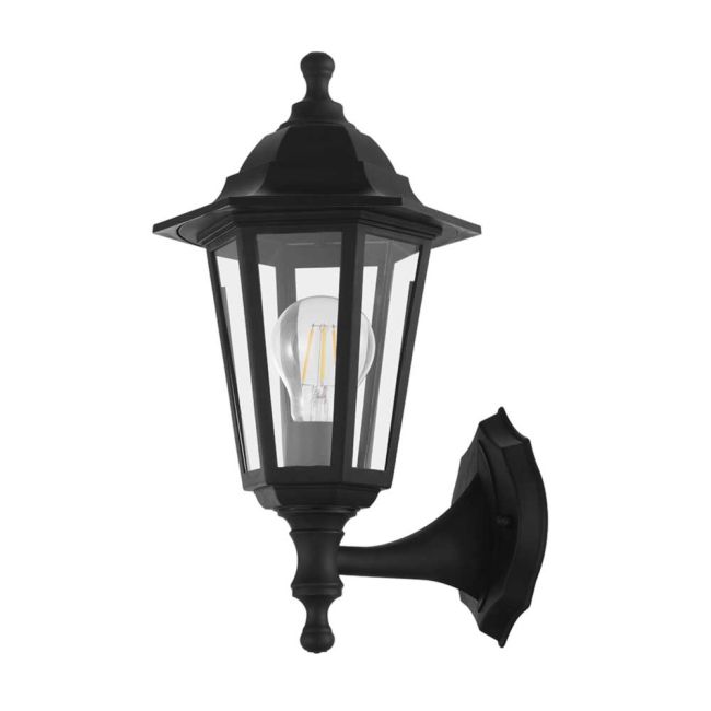 Duanera Black Exterior Wall Light by Eglo