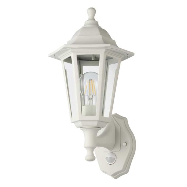 Duanera White Exterior Wall Light with Sensor by Eglo