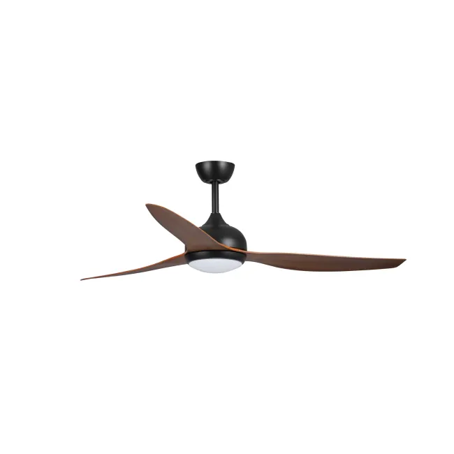 Eco Style DC 60" Ceiling Fan with LED Light in Black with Koa by Fanco F4021-205