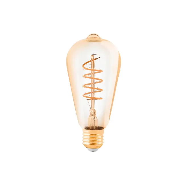 Eglo 4W Amber LED ST64 E27 Globe 110083