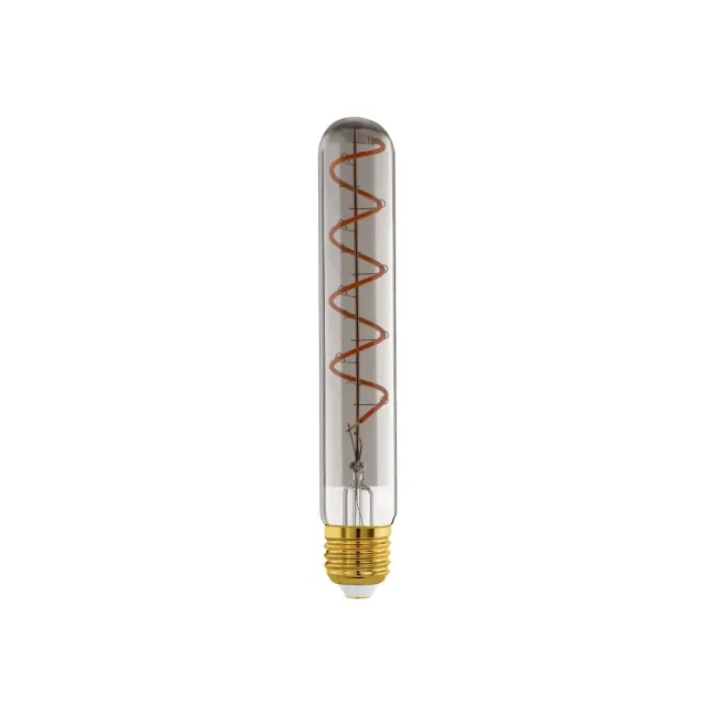 Eglo 4W Black Transparent LED E27 T30 Globe 110201