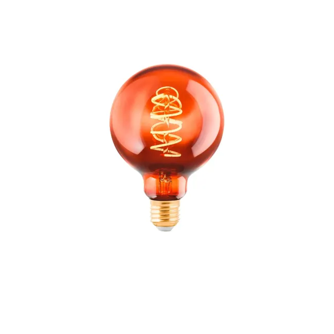 Eglo 4W Copper Transparent LED G95 E27 Globe 110092