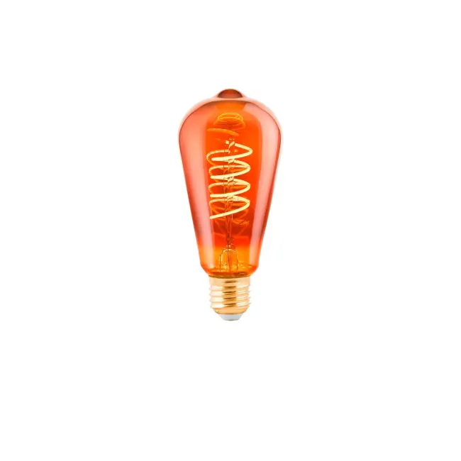 Eglo 4W Copper Transparent LED ST64 E27 Globe 110094