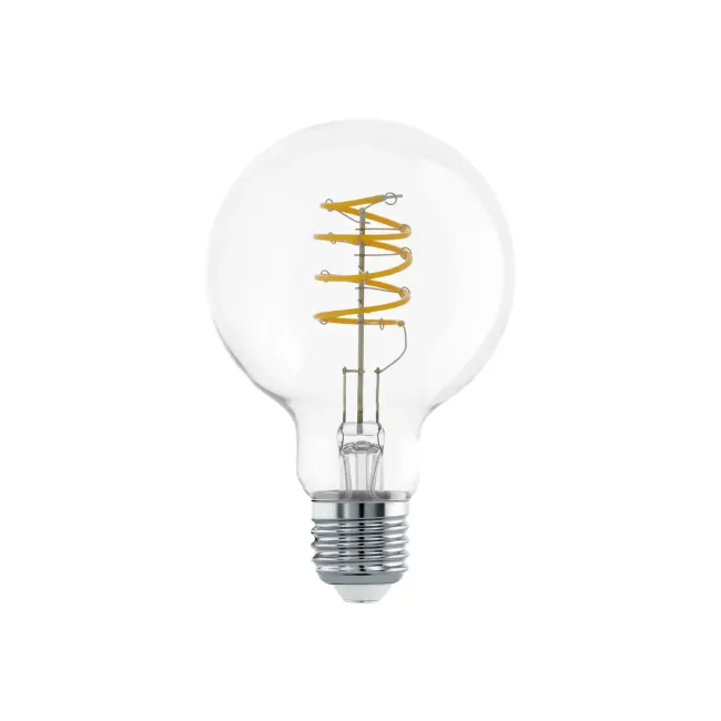 Eglo 7.3W Warm White LED E27 G125 Clear Globe 110317
