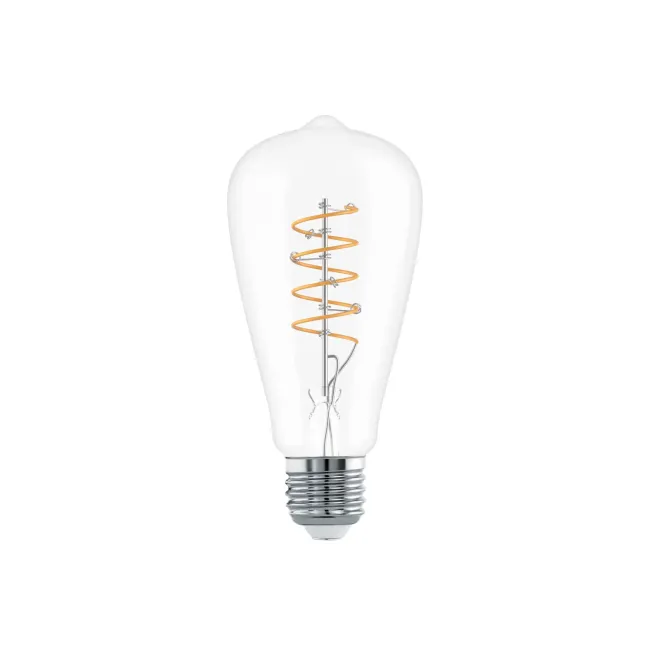Eglo 7.3W Warm White LED E27 ST64 Clear Globe 110318