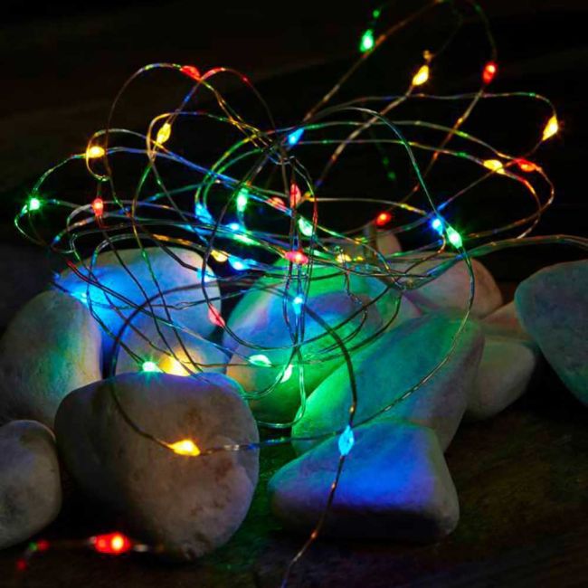 Eglo Dew Drop Multi Coloured LED String Fairy Light Christmas Decoration