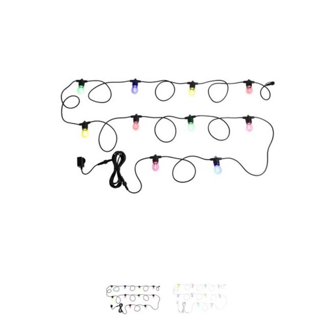 Eglo Festoon 10 DIY Fixed Lights Multi-Coloured in Black