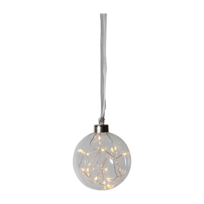 Eglo Glow Clear Bauble Ball LED Light Christmas Decoration
