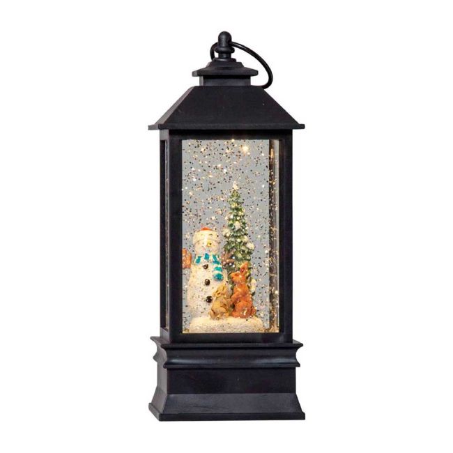 Eglo Winter LED Black Lantern Snowman Christmas Decoration