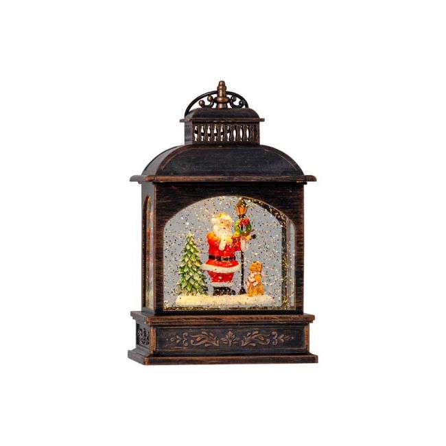 Eglo Winter LED Bronze Lantern Santa Christmas Decoration