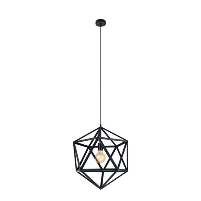 Embleton Large Black Pendant Light by Eglo