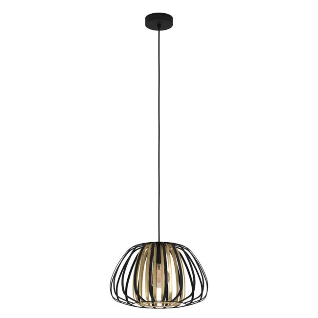 Encinitos Large Black and Gold Pendant Light by Eglo
