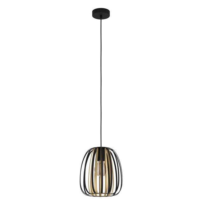 Encinitos Small Black and Gold Pendant Light by Eglo